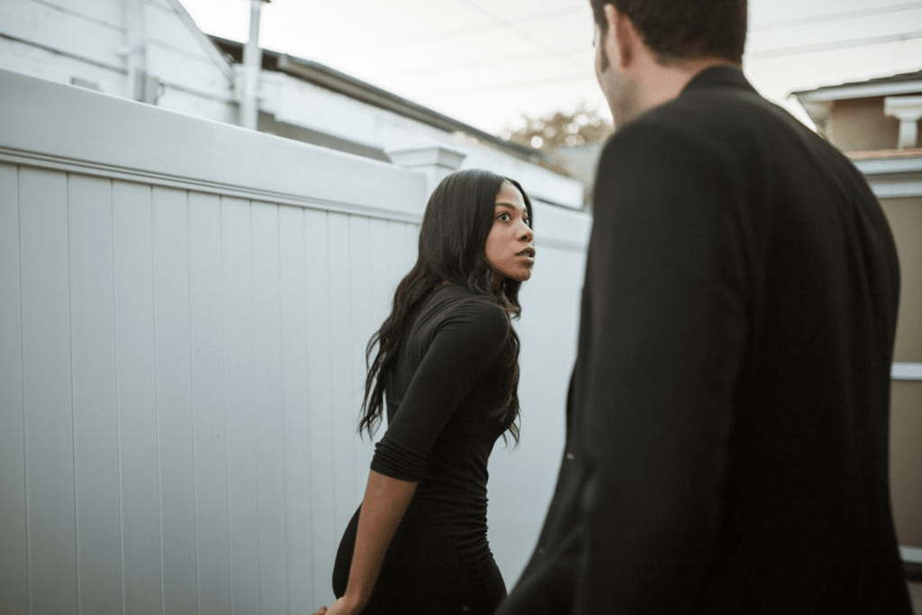 A Woman in Black Dress