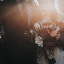A couple on their wedding day