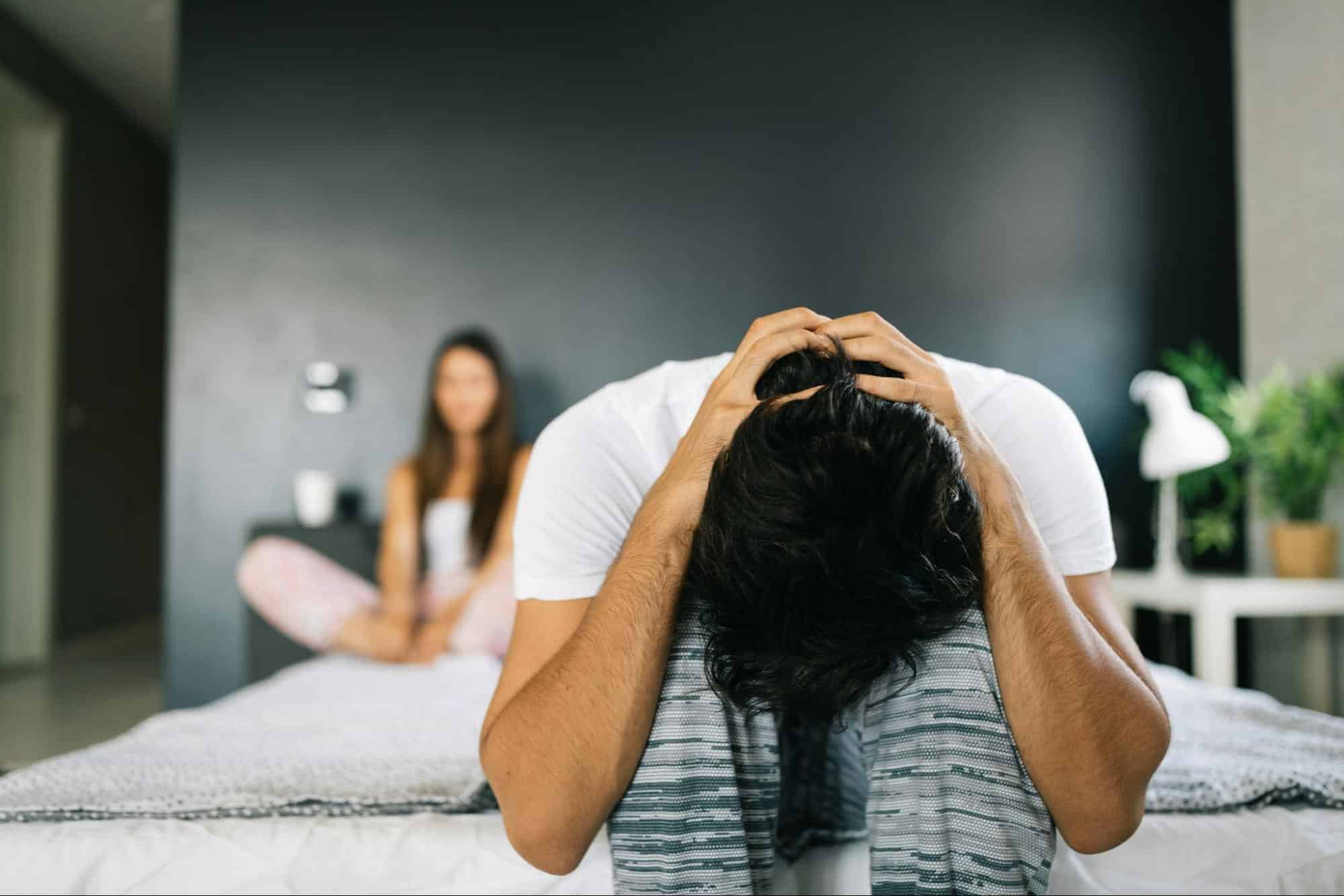 A man looking frustrated