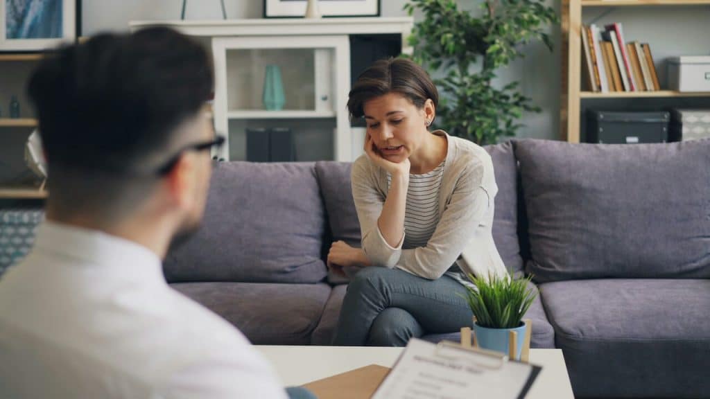 A woman in counseling