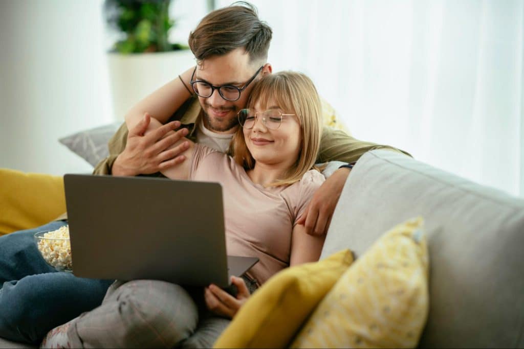 A couple at home