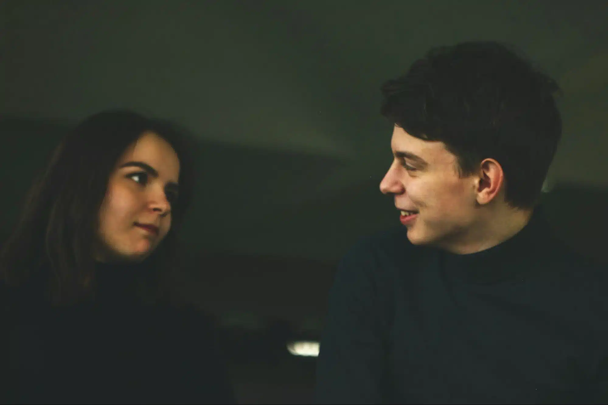 A man and woman having deep talks 