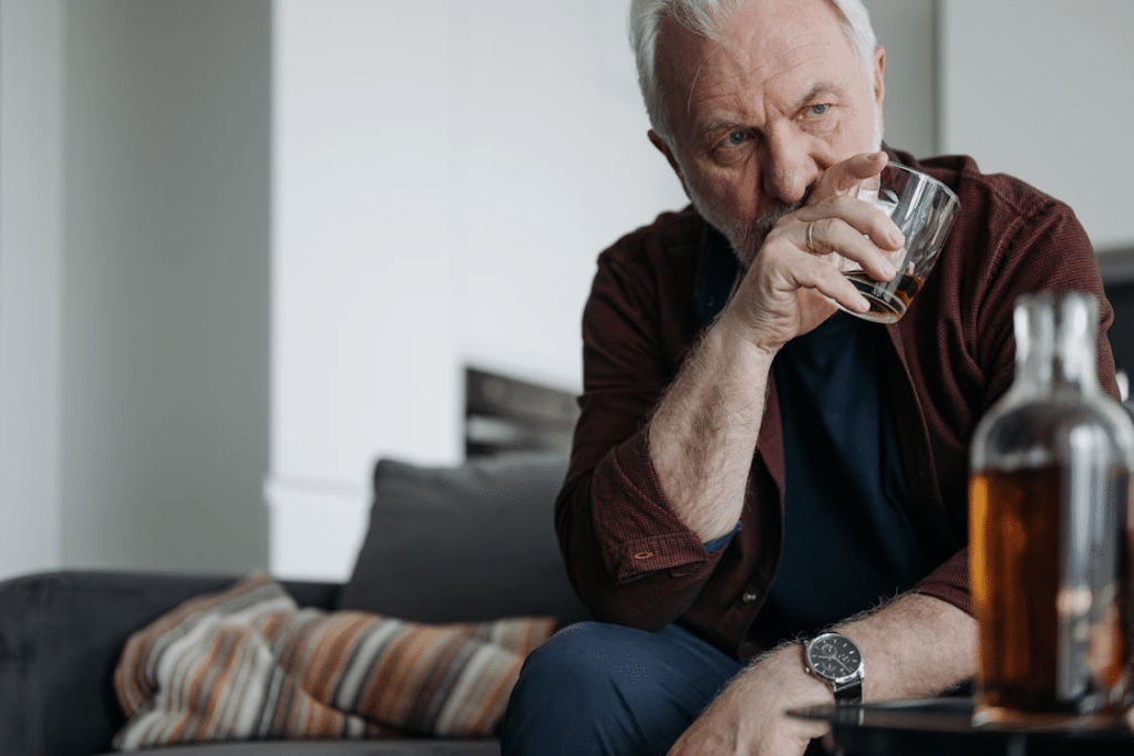 A Man Sitting on the Couch