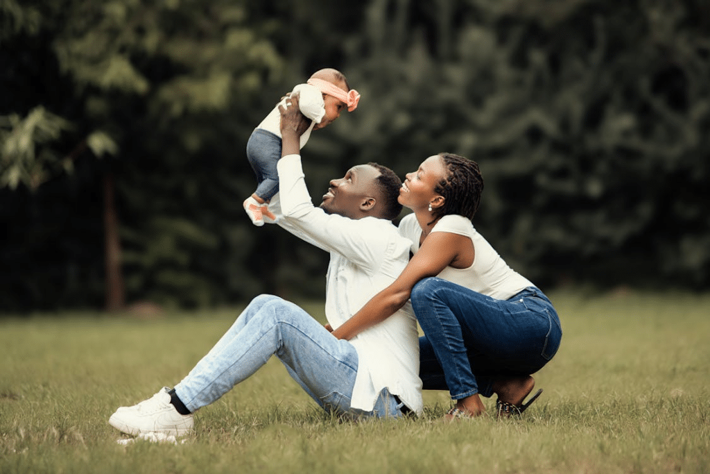 Joyful Family Outdoor Portrait in Park