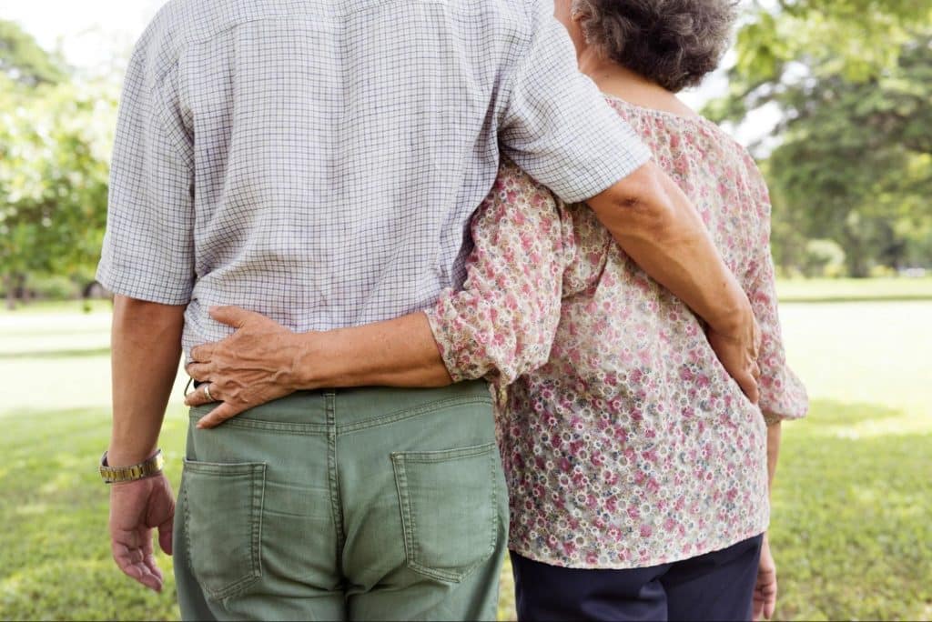 An old couple together 