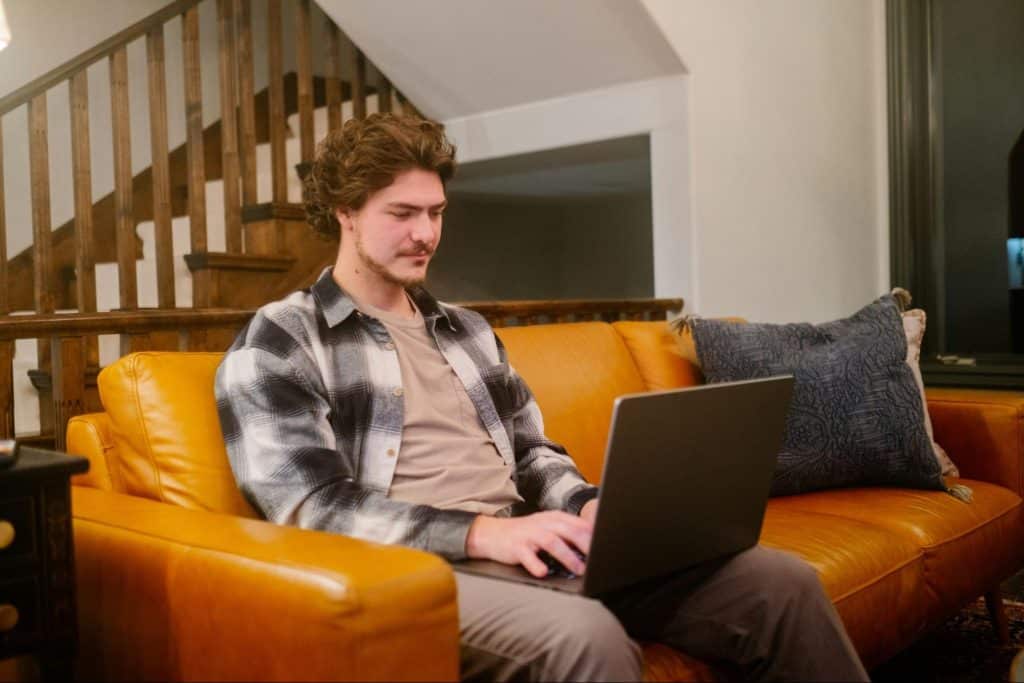 A man working