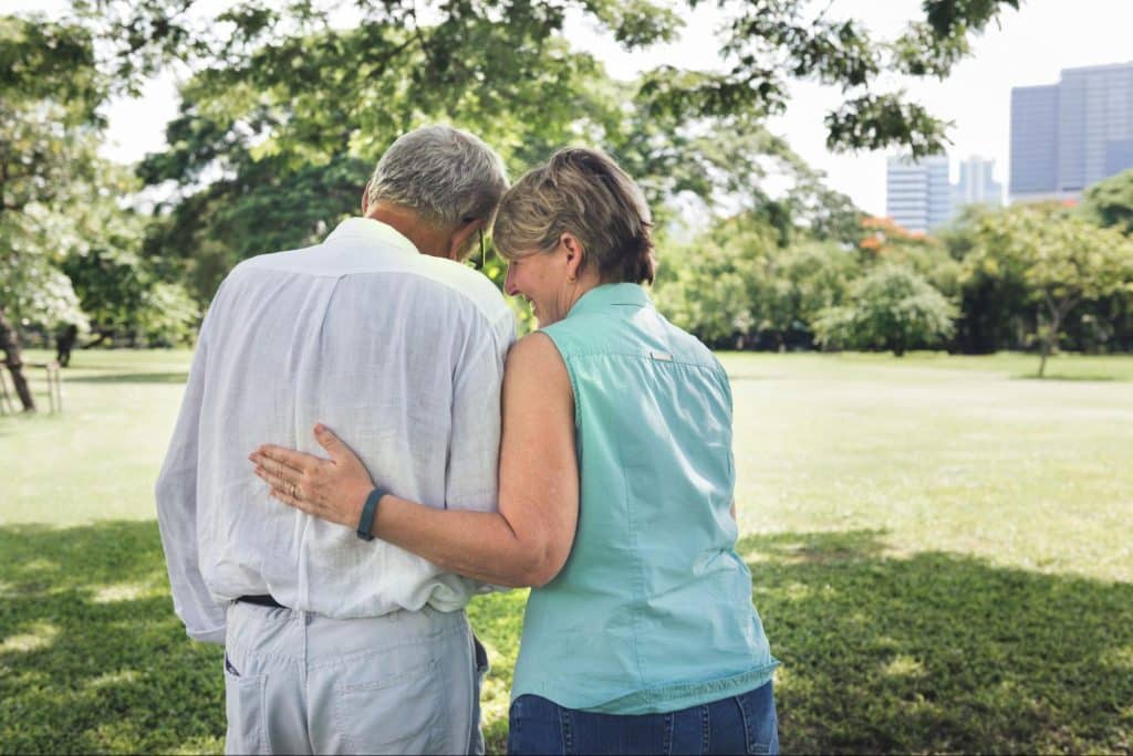A couple embracing each other