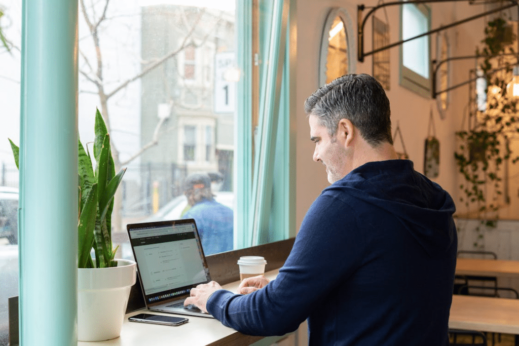 Man Using Laptop