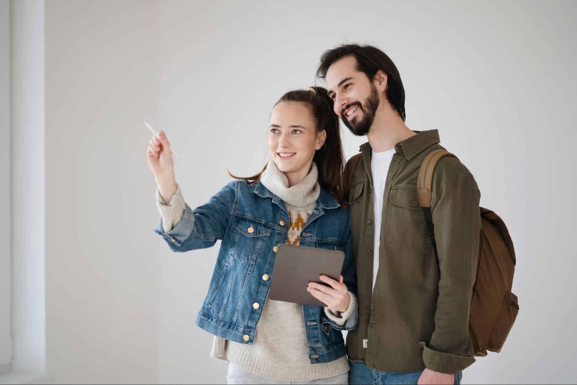 A man and woman planning for their future 