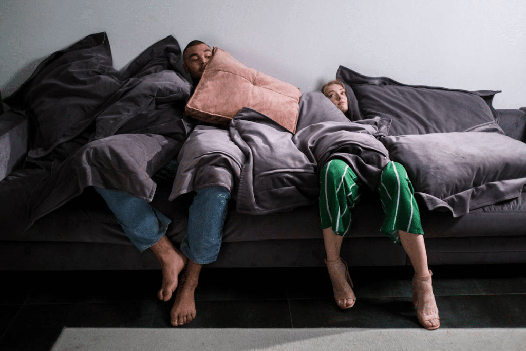 Couple Sitting on the Couch