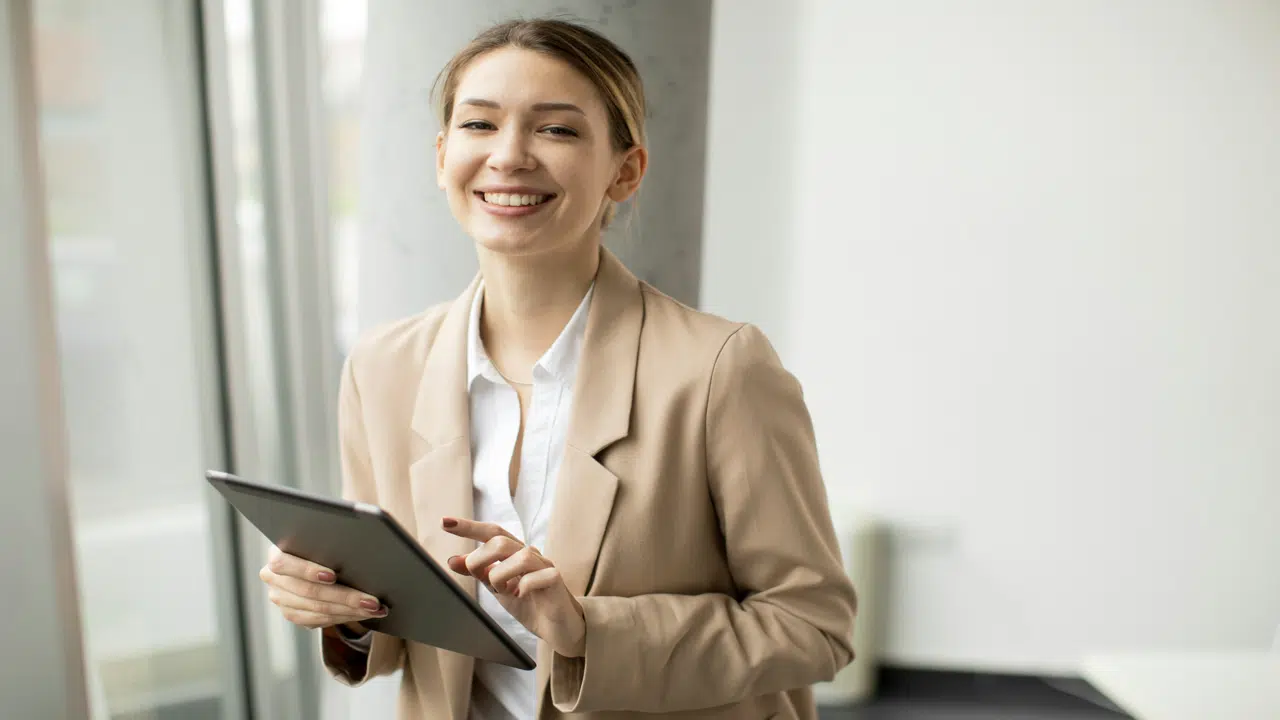 A woman working in the office 
