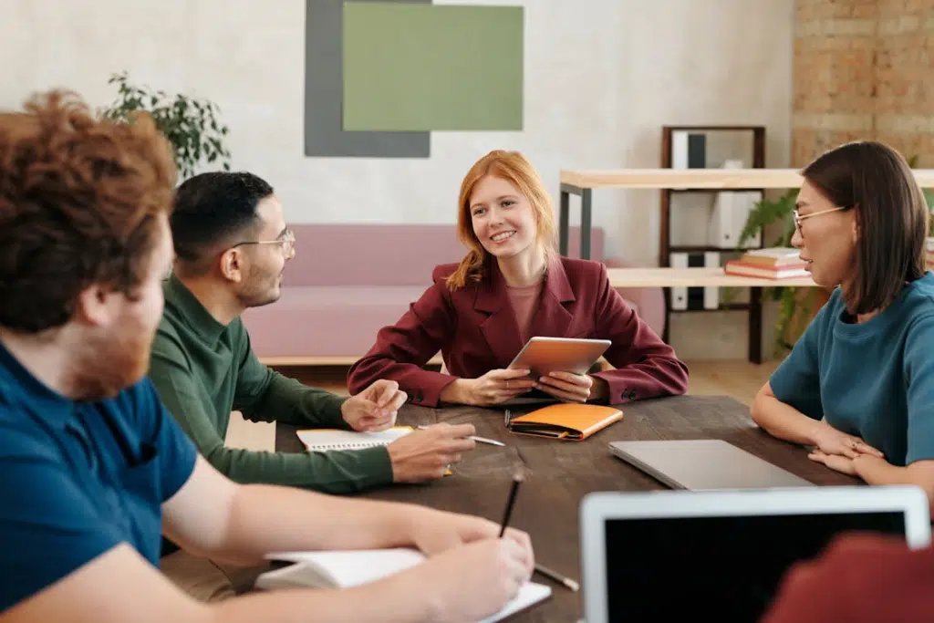 Group of people talking