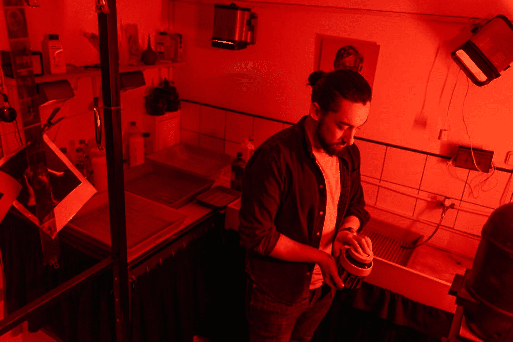 A man standing in the kitchen