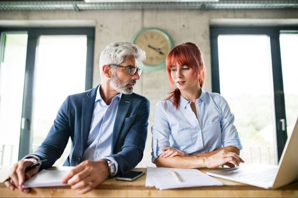 A man and woman having a conflict