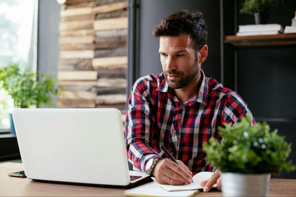 A man working