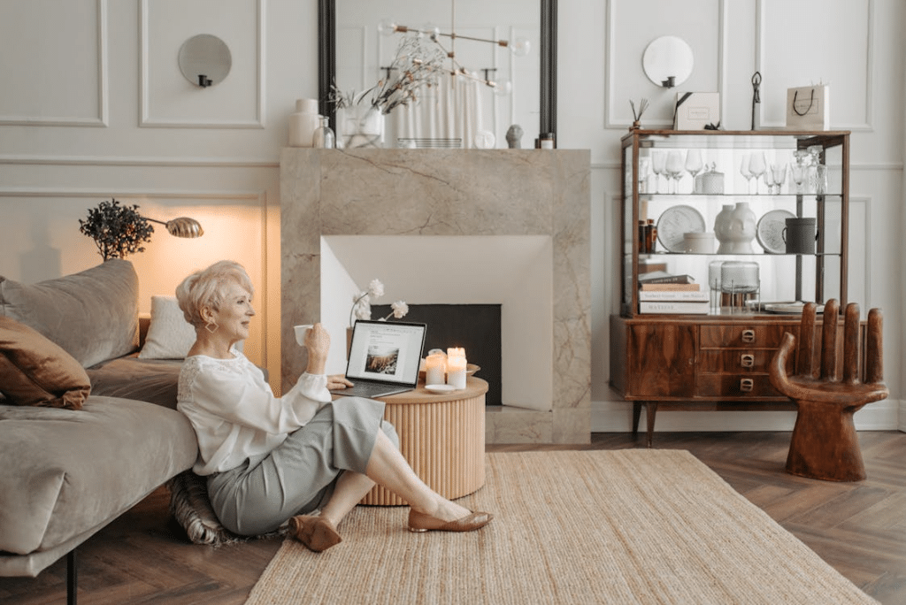 Woman Sitting on the Floor