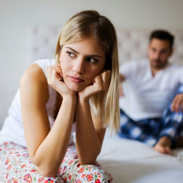 A woman expecting from a man