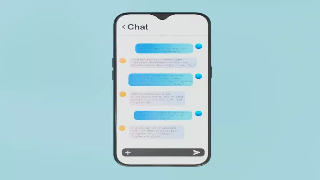 Messages on a screen