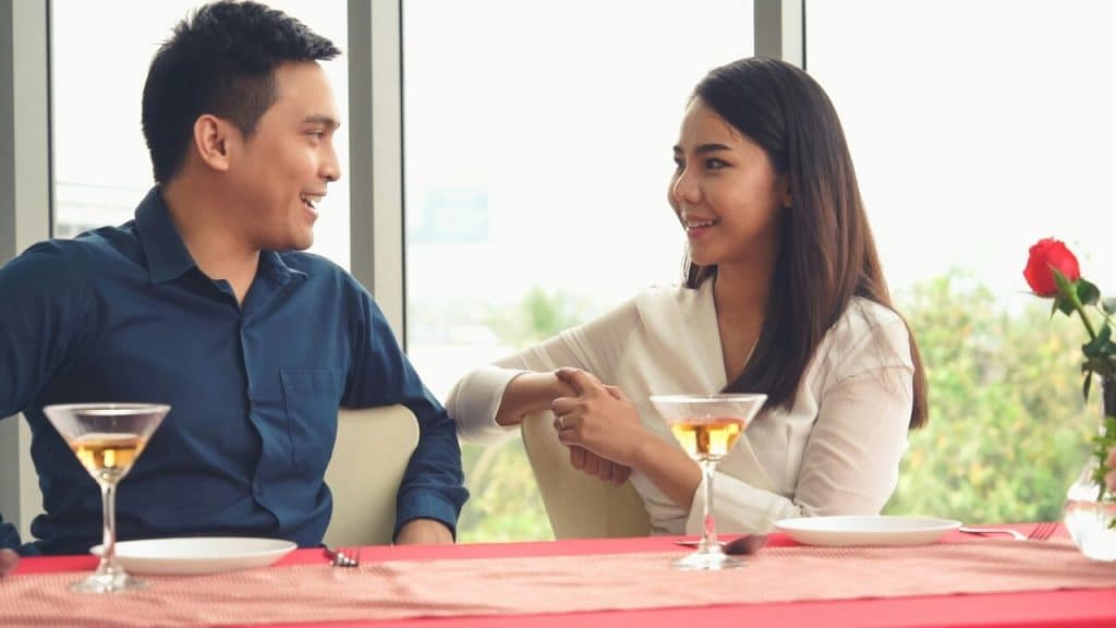 A couple on a date 