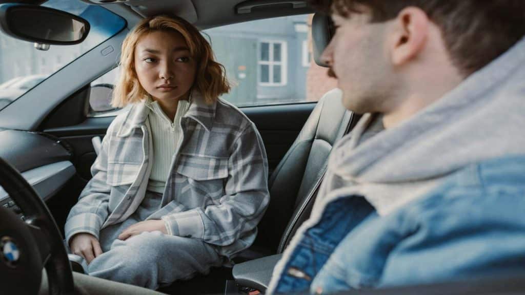 A couple in the car together