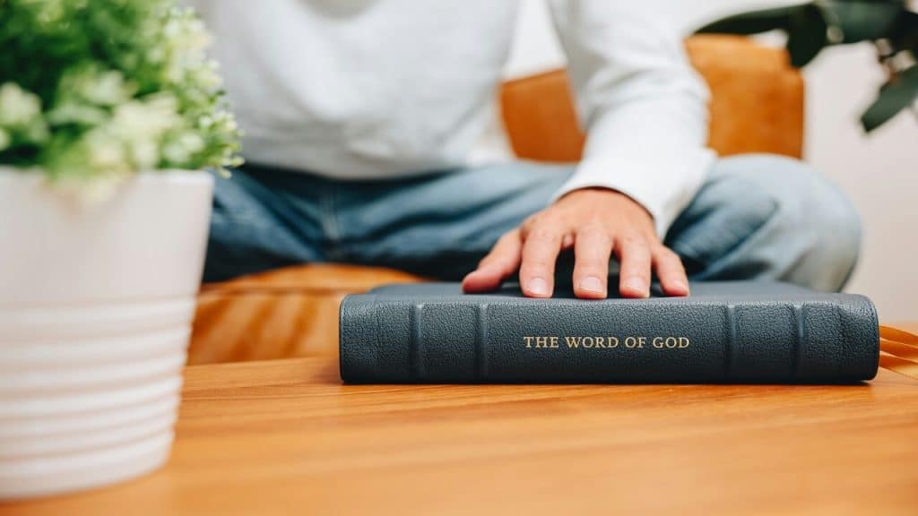 A man reading the bible