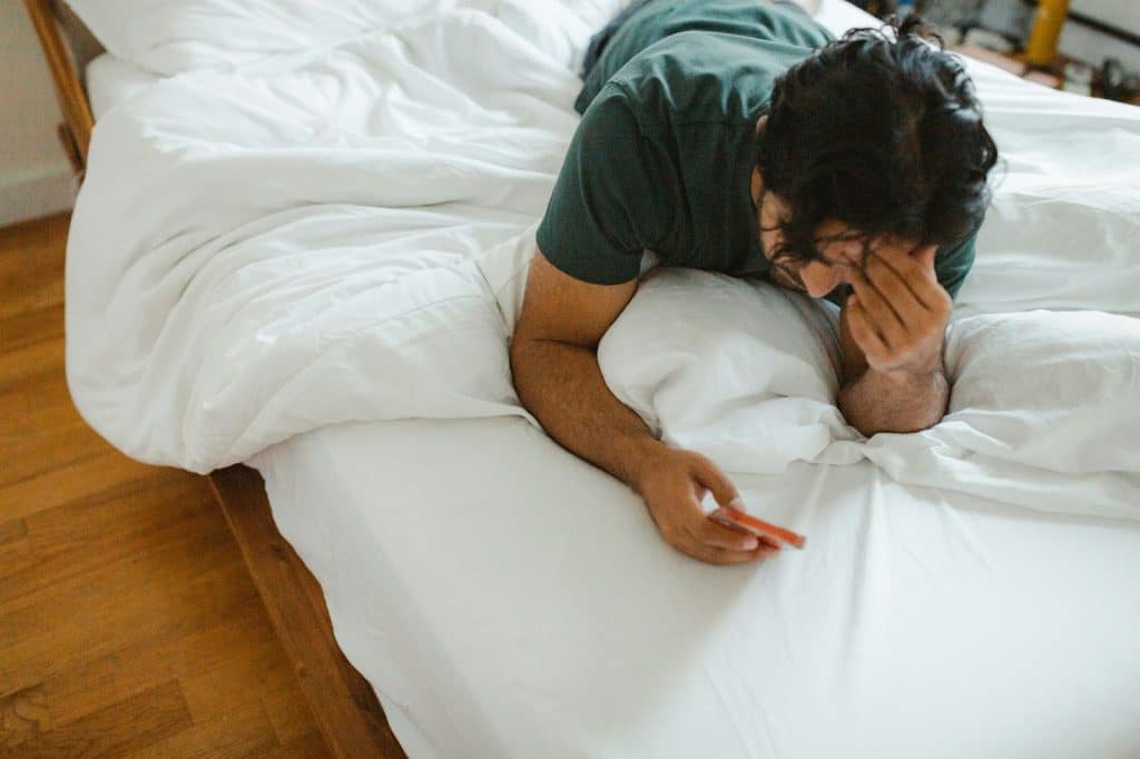 A man alone and overthinking