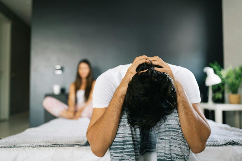 A man in a toxic relationship