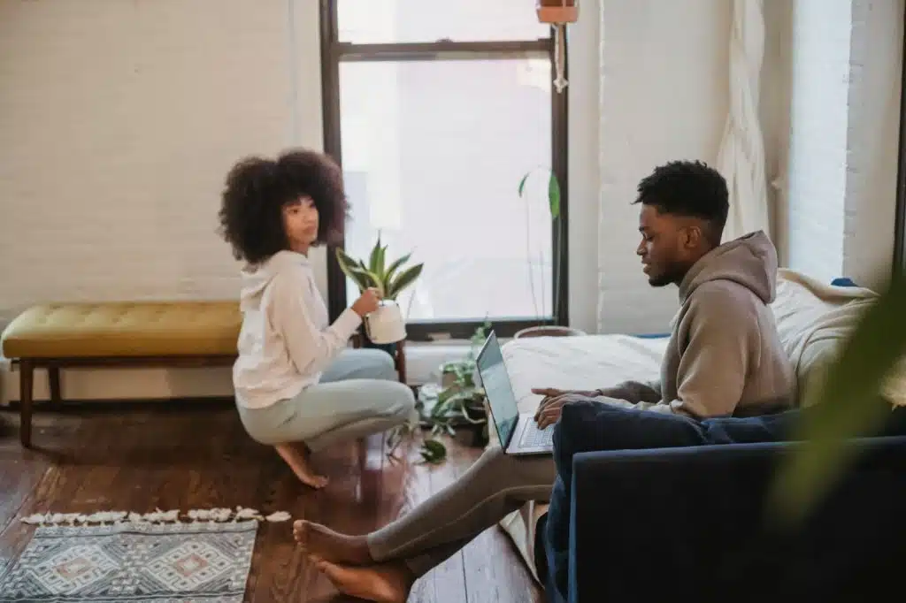 A man and woman in a relationship