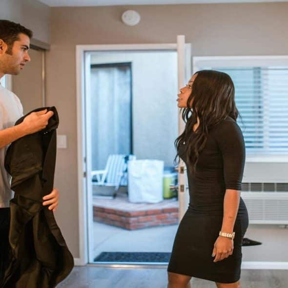 A woman yelling at her husband