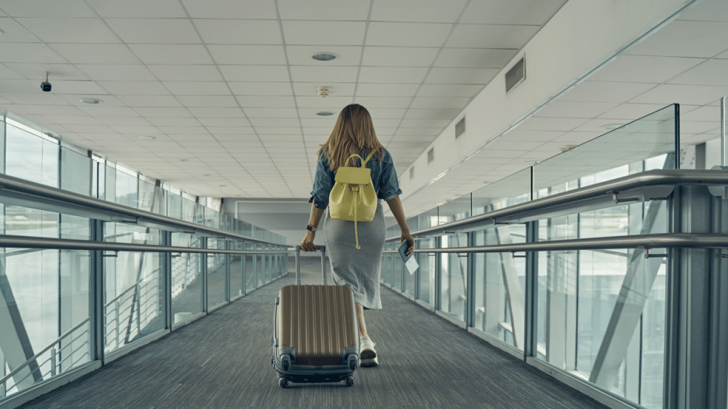 A woman at the airport