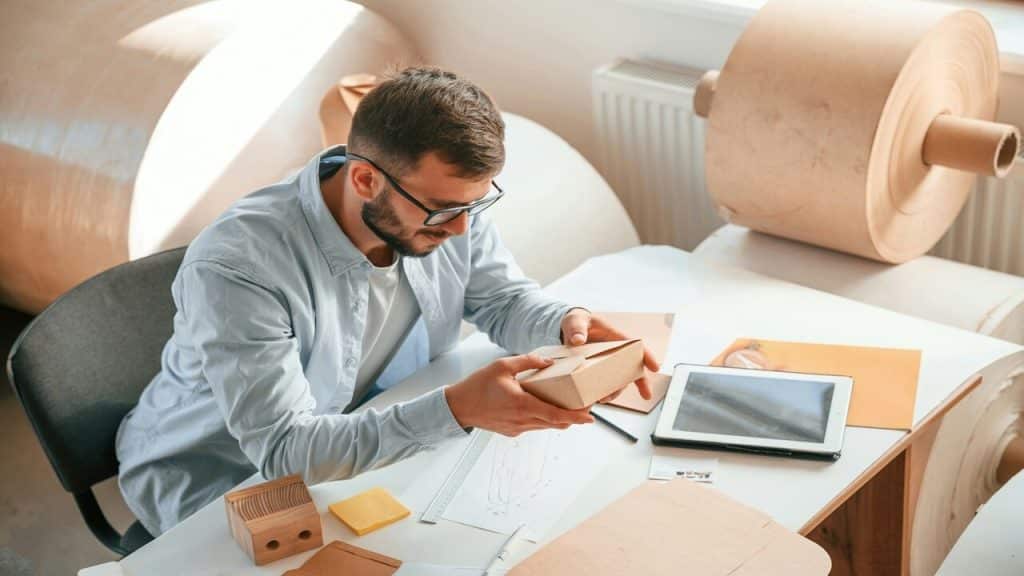 A man busy at work
