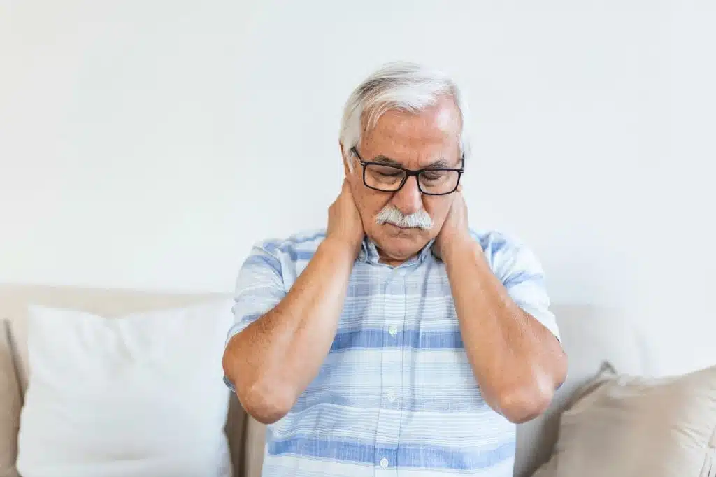 A man looking stressed 