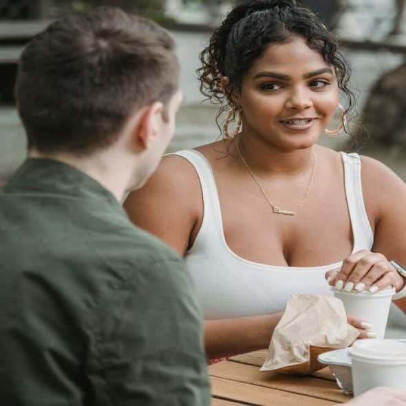 A couple on an outdoor date