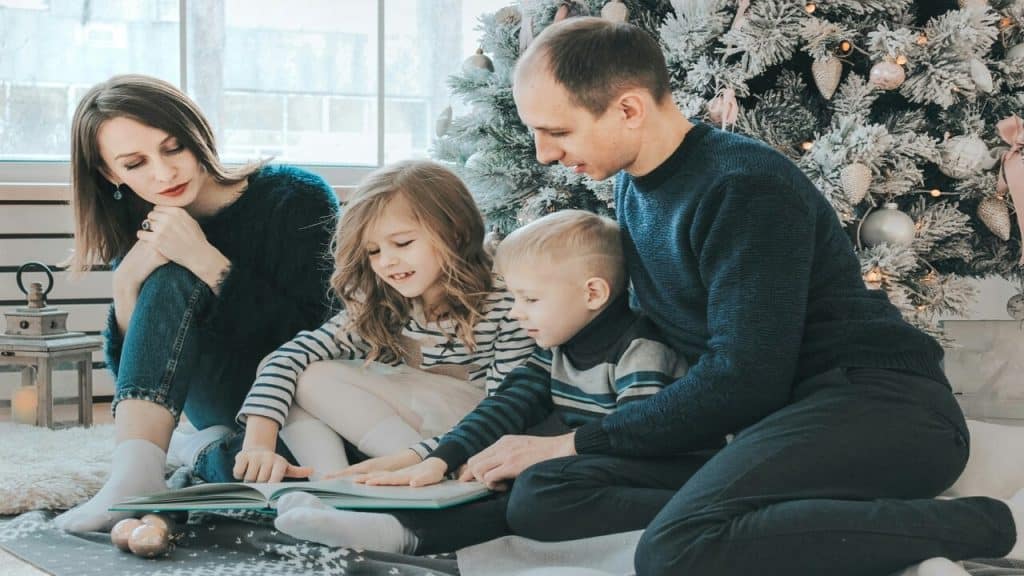 A family spending time together