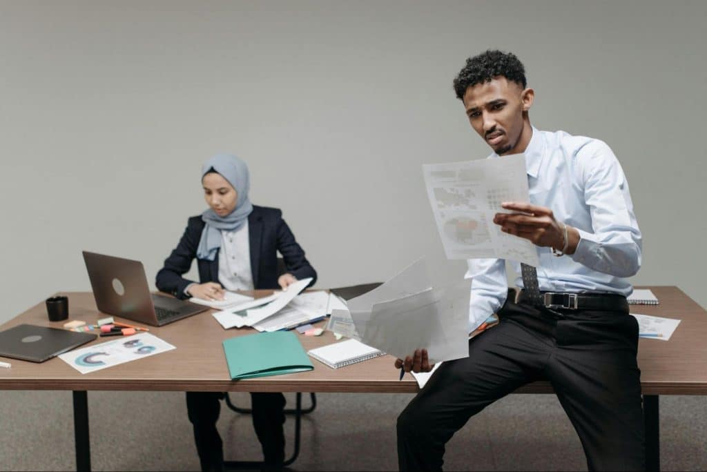 A man looking stressed