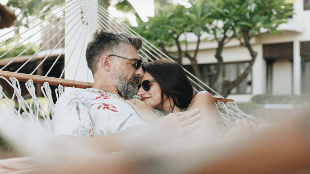 A couple on a hammock