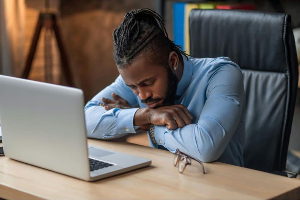 A man resting