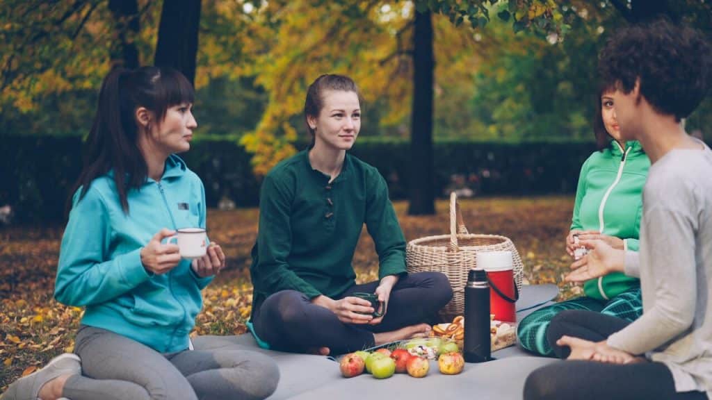 Friends at a picnic