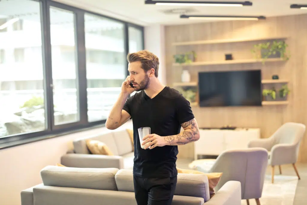 A man on a call