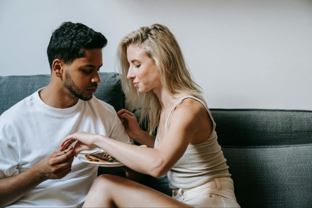 A man and woman together 