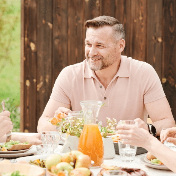 Family eating together