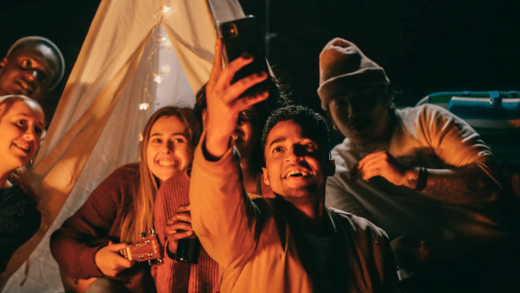 Group of friends taking a photo