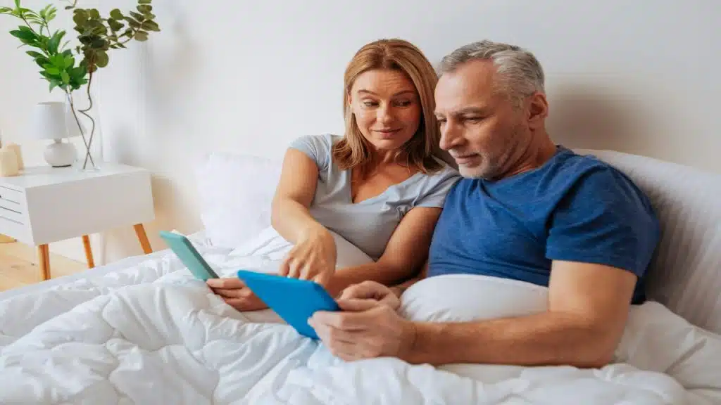 A couple doing some online shopping