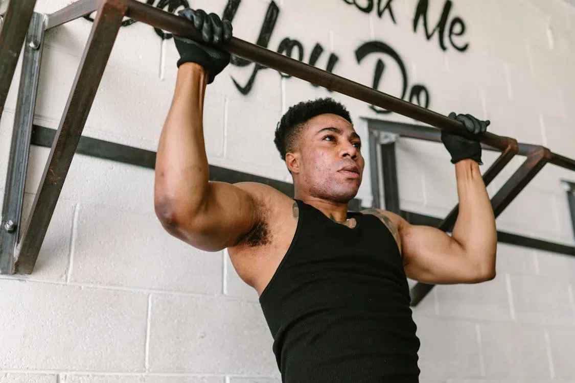 A man working out.