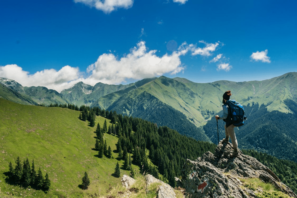 A man standing on a rock