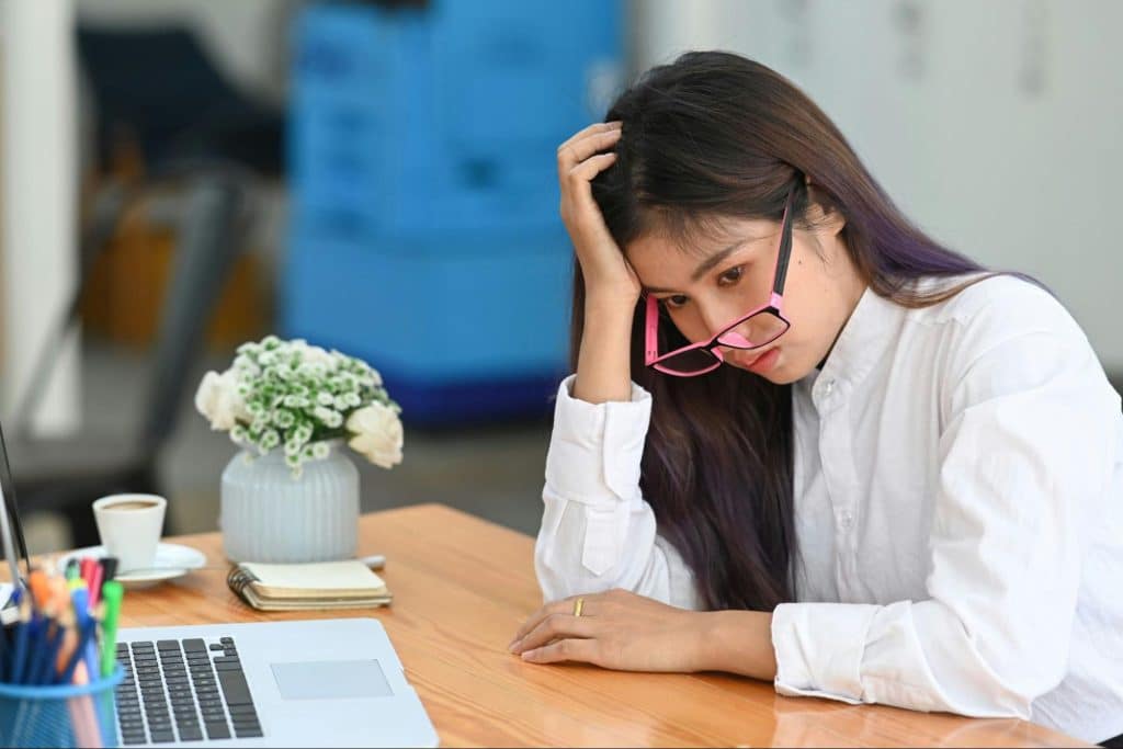 A woman deciding