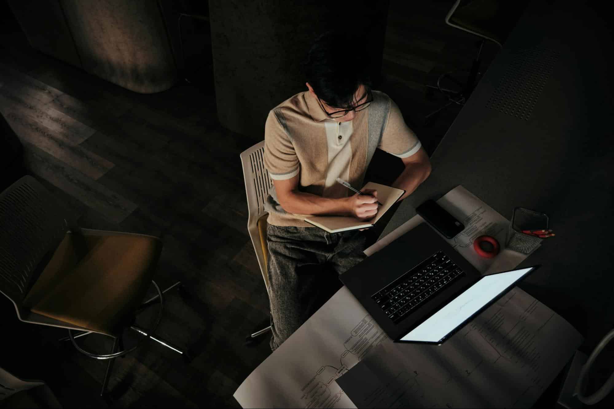A man busy working