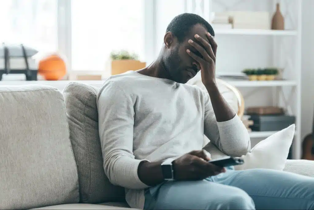 A man suddenly feels sadness
