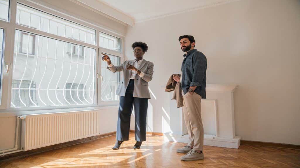 A man buying a house