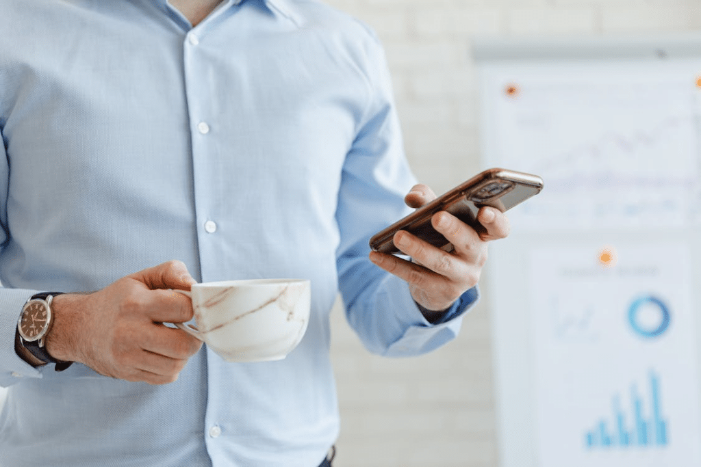 A man using his phone